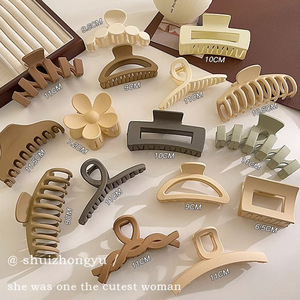 2025 새로운 한국식 고급 대형 상어 머리핀 멀티 그립 코일 헤어 클립 합금 클로 특징 - Product Image 1