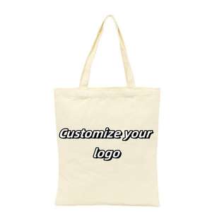 Bolsa de lona con LOGO personalizable, bolsa de compras de algodón de un solo hombro, en blanco, para pintar a mano. - Product Image 6