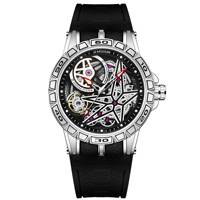 Reloj de Hombre de Cuarzo, Esfera Grande de 45 mm, Manecillas Personalizadas, Correa de Silicona Luminosa, Caja de Aleación, Resistente al Agua 30 m, Moderno