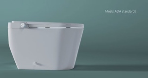 Luxury Good Quality Intelligent <b>Floor</b> Mounted Ceramic Automatic Smart Toilet With Heated Seat & Air-Drying CE Certified Y-K6B Au - Product Image 3