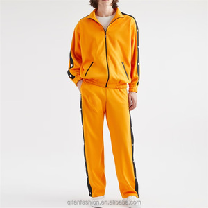 Custom Tear Away Estilos Side Stripes <span class=keywords><strong>Undone</strong></span> Botones Chaqueta de chándal para los hombres - Product Image 4