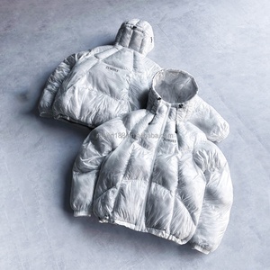 Custom Design Winter Warm Puffy Puffer High Quality Zip up Bubble Puffer Fluffy <b>Jacket</b> Lightweight Windproof Down <b>Jackets</b> - Product Image 2
