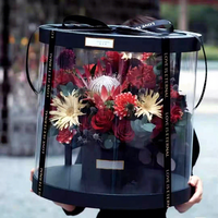 Boîte cadeau de bouquet de mariage en carton rond de grande taille en gros avec laminage mat gaufrage matériaux recyclés