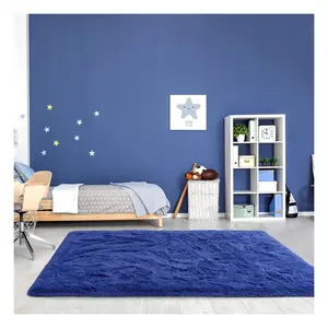 CF Hot Selling Factory Silky All-match Simple Straight Plush Area Rugs Indoor Region Dedicated Machine Washable