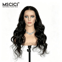 Perruque Lace Front HD 13x4 en Cheveux Humains Cambodgiens, Ondulation Naturelle, Noir Naturel, Nœuds Décolorés, Vente en Gros Direct Usine, 100% Cheveux Humains