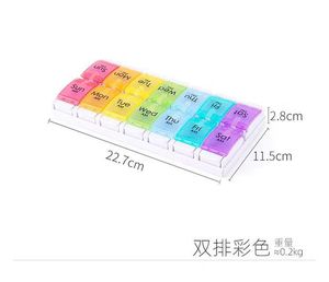 Organizador de Pastillas de Plástico Grande sin BPA al por Mayor con Botón de Apertura Fácil, 7 Días, 14 Compartimentos para Dos Tomas Diarias AM/PM para Personas Mayores - Product Image 3