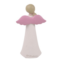 Offre Spéciale – Figurine Ange Mère en Résine ODM, Ailes Roses Peintes à la Main, Tenant une Fleur – Décoration d'Intérieur Inspirante et Cadeau de Bénédiction pour les Fêtes