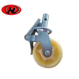 Hot Selling Long Stem Threaded Adjustable Scaffolding <strong>Caster</strong> Wheel with Brake Made in China - Product Image 5