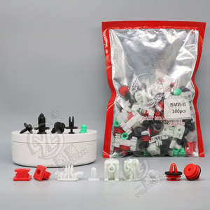 Bmw 100Pcs Plastic Fastener <b>Clips</b> Kit For Trunk Roof Panel Repair Replacement Parts BMW-01 - Product Image 2