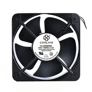 200mm x 60mm 220V AC Duplo rolamento de esferas Ventilador Axial 20060 Ventilador Industrial