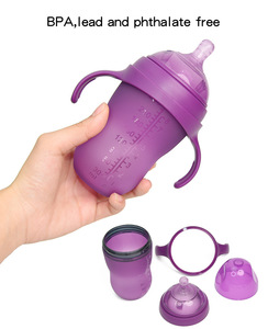 <span class=keywords><strong>Biberon</strong></span> d'<span class=keywords><strong>allaitement</strong></span> personnalisé de 250ml en argent nano à col large en silicone anti-colique pour bébé, matériau PPSU pour l'<span class=keywords><strong>allaitement</strong></span> - Product Image 3