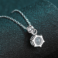Collier en moissanite Wish Jewelry 0,5/1/2/3/5 carats, bijoux en argent sterling S925 plaqué or blanc, pendentif en diamant