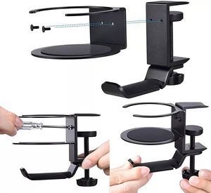 Bras Long Réglable 2 En 1 Bureau Table Porte-Gobelet Casque Crochet Porte-Boisson Casque Support Pour Bureau Maison Jeux - Product Image 6