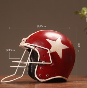 Juego de decoración creativa de béisbol de <span class=keywords><strong>oliva</strong></span> americano Vintage para hacer accesorios antiguos modelo de casco decoración de la ventana del hogar - Product Image 1