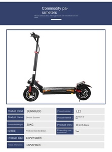 Trottinette électrique urbaine JLM L12 500W, autonomie 45-50 miles, pliable, étanche, batterie lithium portable, pneus 10 pouces, vente en gros - Product Image 5