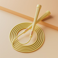 Corde à sauter de sport réglable avec logo personnalisé, en PVC de qualité supérieure, pour exercices de vitesse, avec longues poignées en plastique – Vente en gros