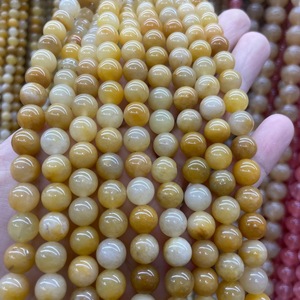 Cuentas Sueltas de <span class=keywords><strong>Jade</strong></span> Dragón Amarillo Natural de 6mm y 8mm, Cuentas Redondas de Ágata de <span class=keywords><strong>Jade</strong></span> Amarillo Antiguo, Cuentas Baratas para Hacer Pulseras - Product Image 1