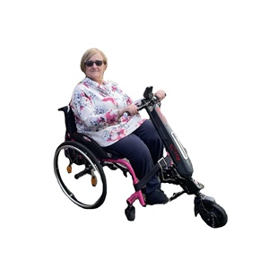 MT03 50KM 16 pulgadas Speedy handbike batec para la venta handcycle Power add on Manual silla de ruedas 800W - Product Image 6