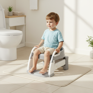 Siège de toilette avec échelle pour l'apprentissage de la propreté des bébés, marchepied pliable avec <span class=keywords><strong>chaise</strong></span> de toilette amovible 3 en 1 - Product Image 1