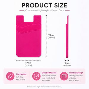 Autocollants promotionnels en silicone pour cartes de crédit, autocollants de protection arrière de téléphone double couche, porte-cartes personnalisé - Product Image 3