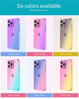 Coque de téléphone portable antichoc en TPU de 1,5 mm à changement de couleur pour iPhone 17 18 Pro Max 16E 15 Pro Max 14 11 12 13 Mini