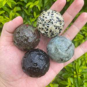 Mini luna <span class=keywords><strong>lunare</strong></span> naturale <span class=keywords><strong>pietra</strong></span> semipreziosa Non porosa-sfera quarzo rosa guarigione sfera di cristallo ametista - Product Image 3