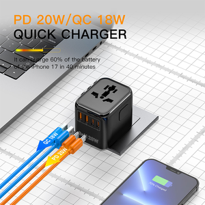 Adaptador de Carga GaN de 20W para Teléfonos Móviles, <span class=keywords><strong>Tipo</strong></span> <span class=keywords><strong>C</strong></span>, <span class=keywords><strong>Cargador</strong></span> Rápido de Viaje, Adaptador de Viaje Universal Global - Product Image 2