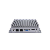 Ordinateur embarqué sans ventilateur EVUC, mini PC industriel, Intel Celeron J1900, 2*I210 Gigabit LAN, port RS232 COM, VGA pour 4 Go de RAM