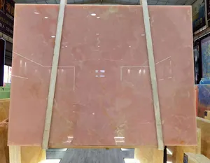 YD STONE Luxo Rosa ônix Mármore Fantasia Rosa ônix Preço piso de ônix rosa polido para decoração