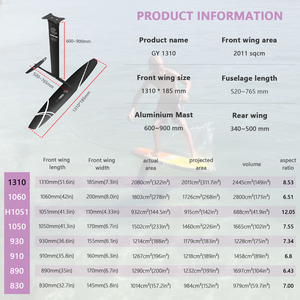 OEM Water Sports Foil Set Jet Ski Surfing GY1310 Beginner-friendly Hydrofoil Electric Surfboard Wingfoil 2100sqcm Kitesurfing - Product Image 3