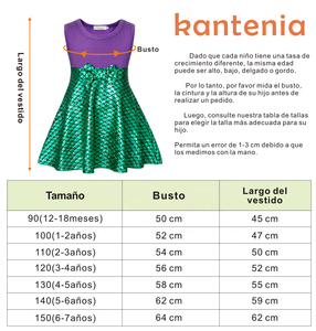 Nouvelle mode d'été <span class=keywords><strong>sirène</strong></span> dessin animé mignon violet et vert imprimé sans manches enfants enfants <span class=keywords><strong>petite</strong></span> fille robe princesse Costume - Product Image 6