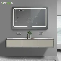 רב פונקציות Tuya חכם מראה אינטראקטיבית מסך עמיד למים טלוויזיה חדר אמבטיה מראה