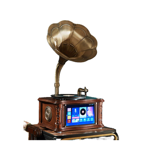 Altavoz de aleación de aluminio antiguo, reproductor de Gramófono de madera, el estilo más nuevo para transmisor HDMI, decoración del hogar, accesorios de <span class=keywords><strong>Audio</strong></span> y vídeo - Product Image 3