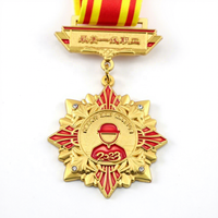 Médaille d'activité en métal 3D moulé sous pression attribue la médaille d'honneur avec ruban pour les insignes de barre de sublimation Catégorie de produit Insigne en métal