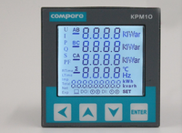 Medidor de Energía Trifásico Compere KPM10 con Precisión de 0.5S, Registro de Datos RS485 Modbus, Montaje en Panel de Energía