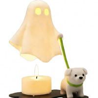 Lampe de chevet fantôme de Halloween avec chien marchant, mignonne et effrayante, pour la maison, la chambre, décoration de table festive