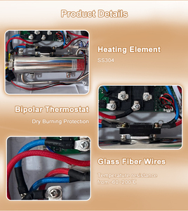 Calentador de Agua Instantáneo sin Tanque CECB de 3000W-5500W con Bomba Integrada para Ducha de Coche/RV (110V-240V) Certificado LED Eléctrico Insta - Product Image 6