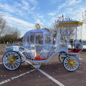 Vehículo de Transporte Turístico Especial, Carruaje Eléctrico con Forma de Calabaza/Carroza con Caballo Blanco/Carreta con Caballo para Bodas y Turismo - Product Image 6