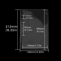 Pochettes pour classeurs A5/A6/A7 pochettes transparentes en PVC 6 trous sans fermeture à glissière enveloppes budgétaires ouvertes sur le côté pour classeurs de documents