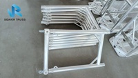 Truss de aluminio en forma de U Display Soporte publicitario negro Iluminación de escenario Truss