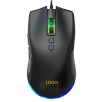 Seenda — souris optique de jeu, 8000DPI, personnalisable, avec logo, USB, silencieuse, pour Gaming, Macro Programmable, 7 boutons