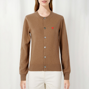 Townkana haute qualité automne hiver 100% <span class=keywords><strong>laine</strong></span> mérinos coeur broderie élégant solide bouton col rond Cardigan <span class=keywords><strong>laine</strong></span> pull - Product Image 1