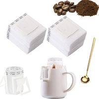 Sachets filtres à café non tissés de qualité alimentaire, à oreilles suspendues, à mailles fines, pour filtration goutte à goutte, sans papier ni résidus après-goût