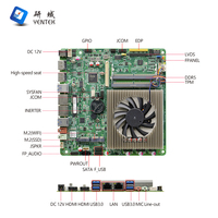 Carte mère industrielle Mini ITX avec processeur AMD R5 7535HS intégré, DDR5, double alimentation 12-19V, double LAN, double COM, triple affichage 4K, 8 ports USB