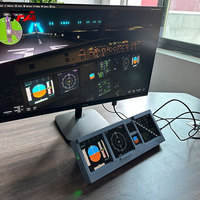 Simulador de Vuelo Airbus A320, Pantalla LCD, Equipo de Control, Panel de Vuelo Simulado Compatible con X-Plane/PMDG737/zibo737