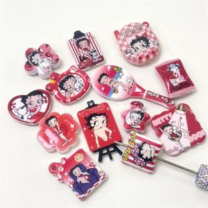 Cuentas Acrílicas de Dibujos Animados con Estampado de <span class=keywords><strong>Betty</strong></span>, Accesorios para Bolígrafos, Cadenas para Teléfono, Llaveros, Adornos para Bolsos, Materiales para Joyería Hecha a Mano - Product Image 1
