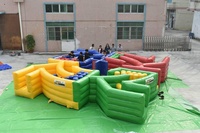 Prêt à expédier jeu gonflable étourdi jeu interactif multijoueur gonflable labyrinthe rotatif pour enfants et adultes