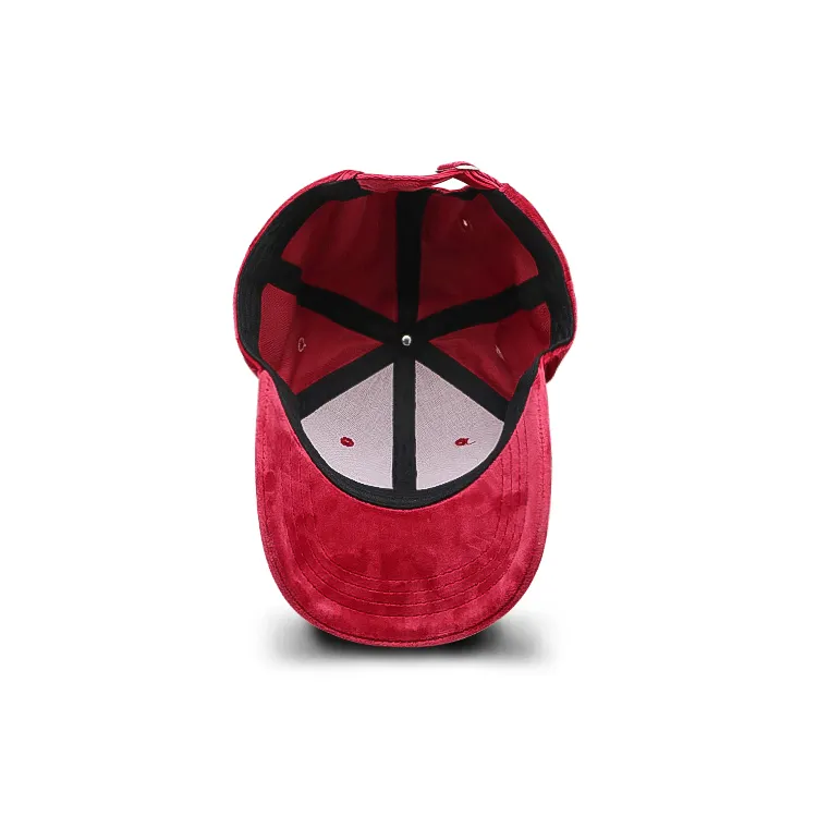 Toptan moda yüksek kalite kırmızı spor ayarlanabilir metal toka ve özelleştirilebilir logo rengi ile beyzbol şapkası golf şapka