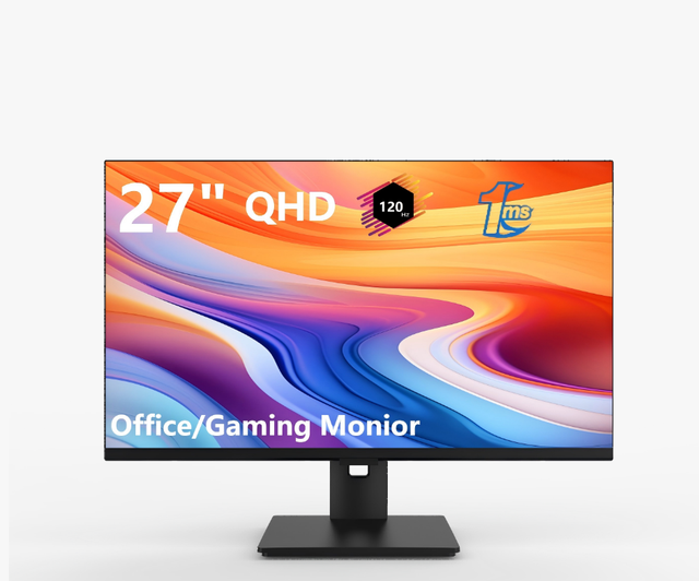 27 Inch Gaming Monitor 120Hz Refresh Rate 1ms Response Time 2K QHD IPS Panel, 100% SRGB for Immersive Gaming and Entertainment