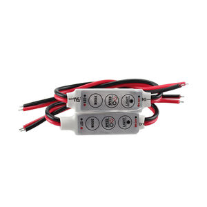 Heißer Mini-LED-Controller DC 12 V 24 V 12 A Konstante Spannung PWM 1-Kanal einfarbige Streifenleuchten 2-Stick-Lötkabel 3-Schlüssel-Dimmer - Product Image 6